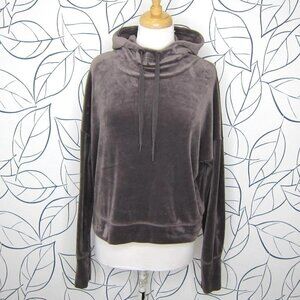 OFFLINE By Aerie American Eagle Gray Velour Hoodie Size M